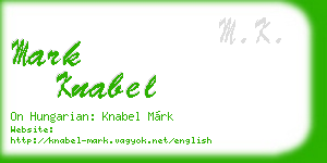 mark knabel business card